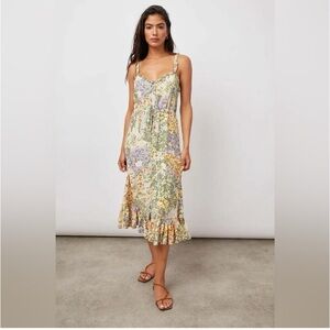 Rails Adalyn Gardenia Dress Sundress Ruffles Floral Feminine Romantic  Sz L